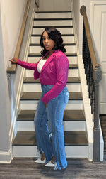 Hayden Hot Pink Cropped Jacket