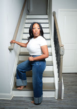 Drew Wide Leg Dark Denim Jeans