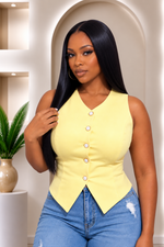 Leigh Butter Yellow Luxe Vest