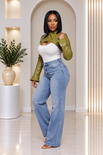 Tessa Olive Cropped Jacket