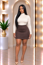 Prue Brown Suede Skirt