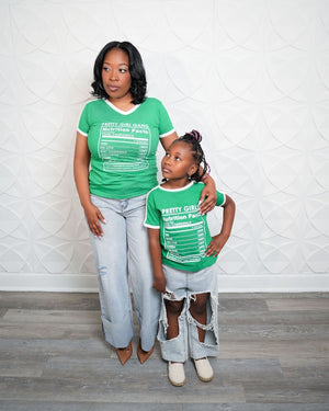 PGG Green Nutrition Facts Tee