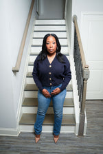 Loren Navy Cardigan