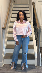 Dorian Soft Pink Satin Shirt