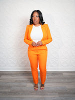 Hayden Orange Cropped Blazer