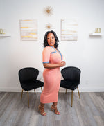 Maeve Coral V-Neck Dress