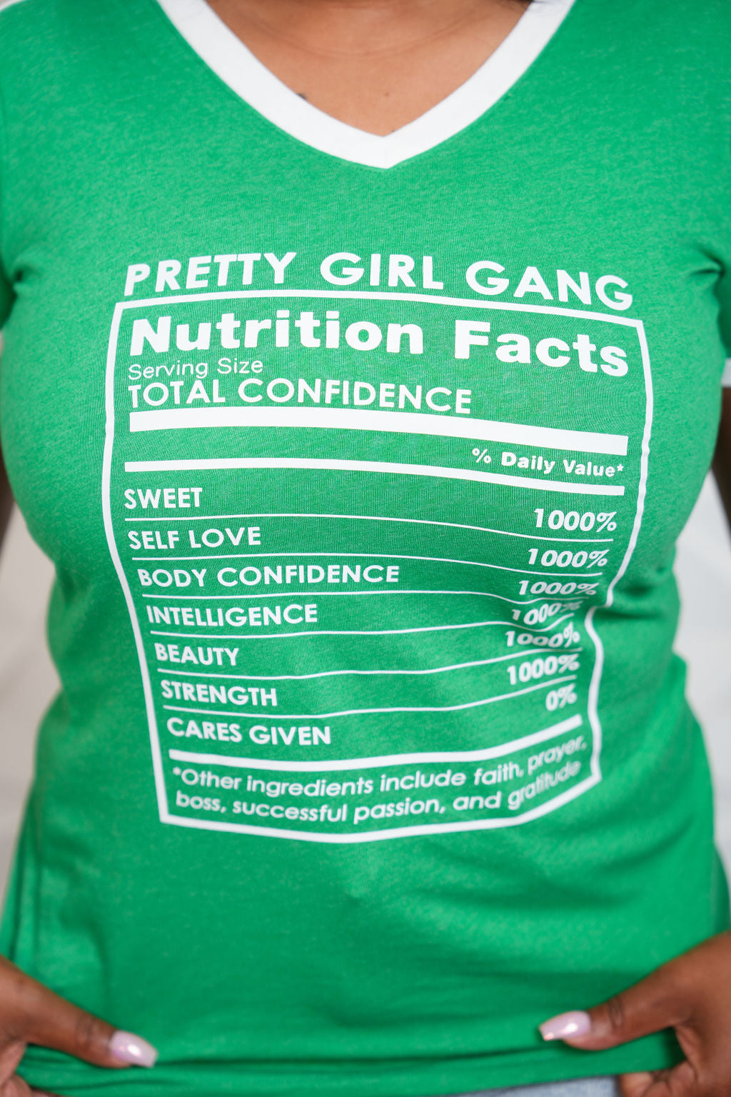 PGG Green Nutrition Facts Tee