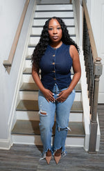 Finley Indigo Denim Vest