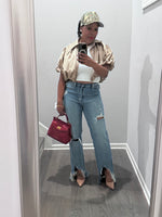 Micah Mocha Short Sleeve Blouse