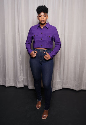 Kenzo Purple Crop Jacket