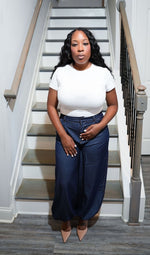 Jamie Indigo Balloon Leg Denim Pants