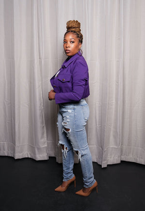Kenzo Purple Crop Jacket