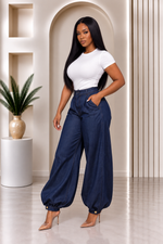 Jamie Indigo Balloon Leg Denim Pants