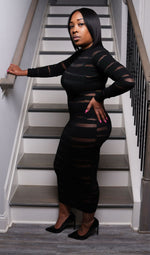 Mila Black Sheer Dress