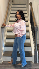 Dorian Soft Pink Satin Shirt