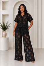 Tatum Black Luxe Crochet Set