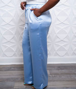 Kai Powder Blue Satin Pants