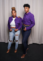 Kenzo Purple Crop Jacket
