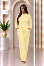 Lynn Light Yellow Cropped Hoody