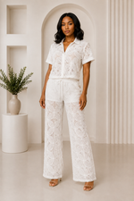 Tatum Off White Luxe Crochet Set