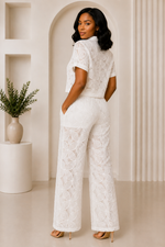Tatum Off White Luxe Crochet Set