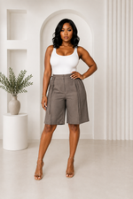 Arleth Light Brown Capri Short
