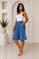 Arleth Light Denim Capri Short
