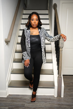 Tatum Black & White Blazer