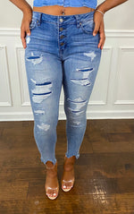 Aria Distressed Skinny Jeans